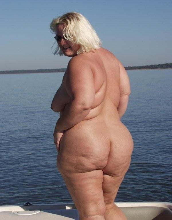 Granny beach big tits