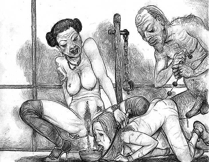 Violent slave bondage sex cartoon comic