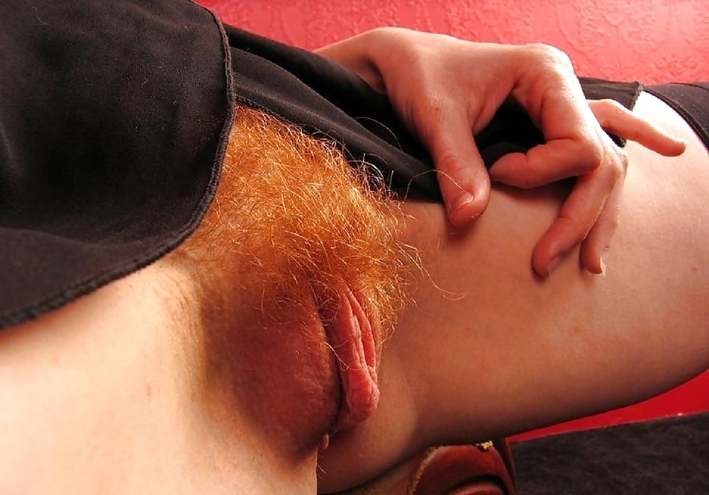 Lip pussy redhead