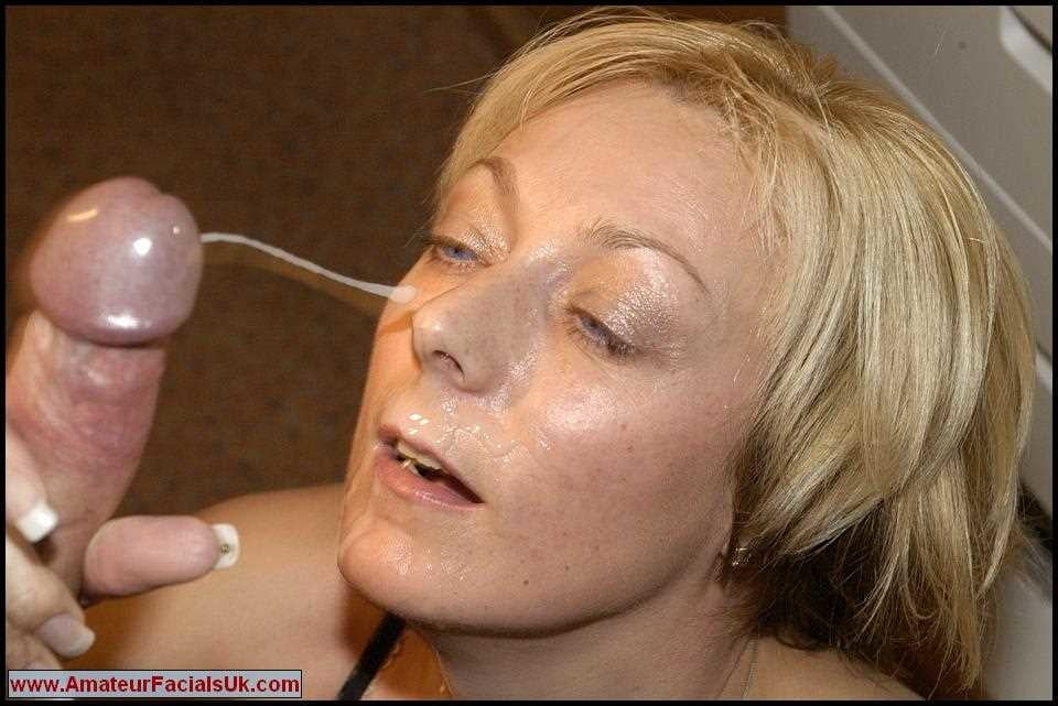 Сперма на лице бабенки