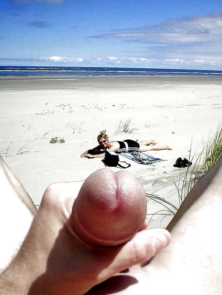 Yang woman lick dick on beach