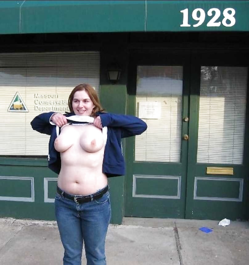 Boobs and pussy flashes in public. 