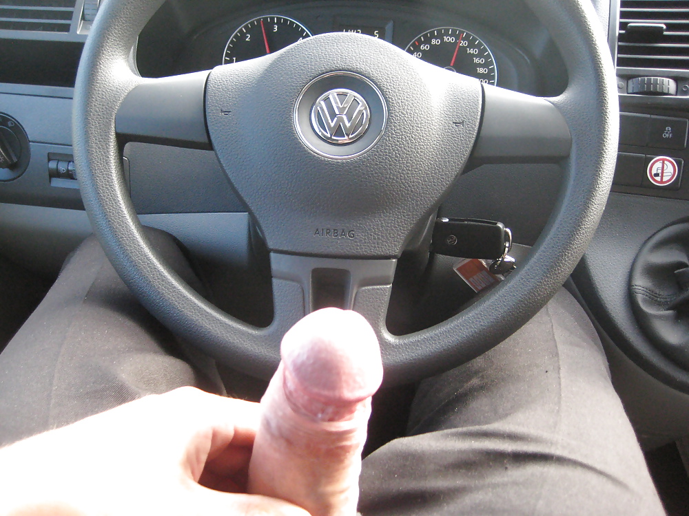 Horny in my car porn pictures