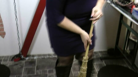 spanking with the broomstick         