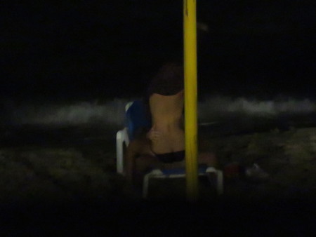 Teens have on the beach at night - Summer memories 2015
