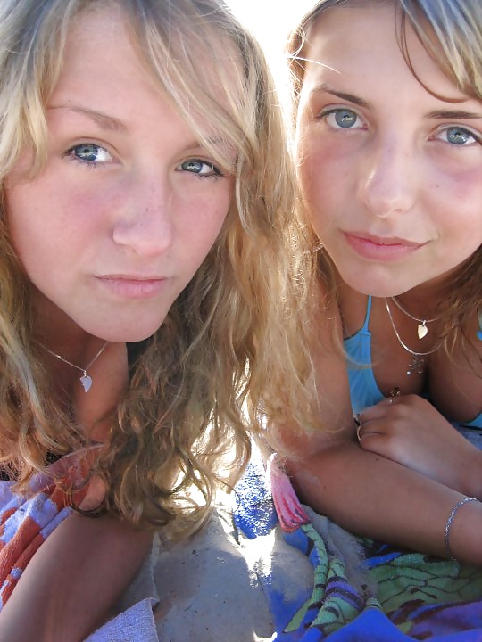 Two teens on the beach! porn pictures