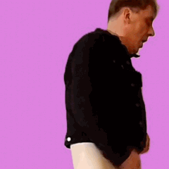 Handjob through white vinyl leggings (pink version gifs)