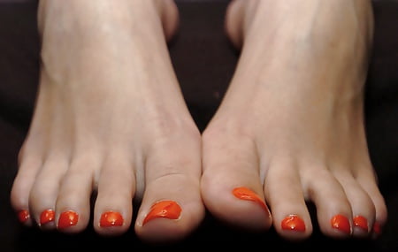 My feet and red toes