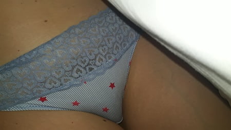 wife in blue panties         