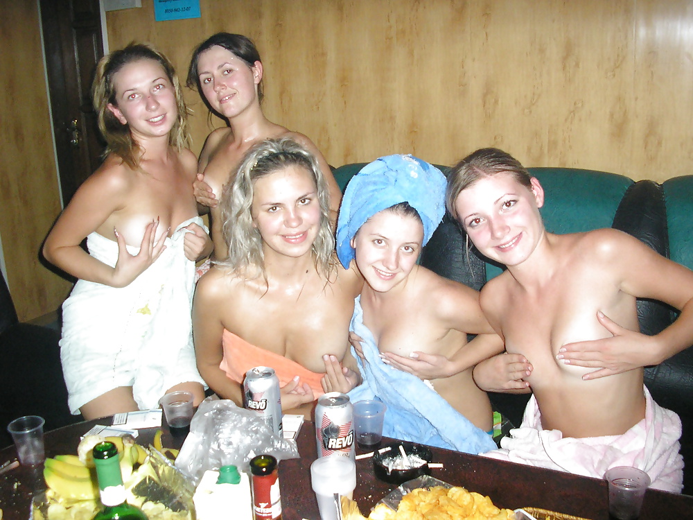 Naked russian girlfriends of the bride in the sauna porn pictures