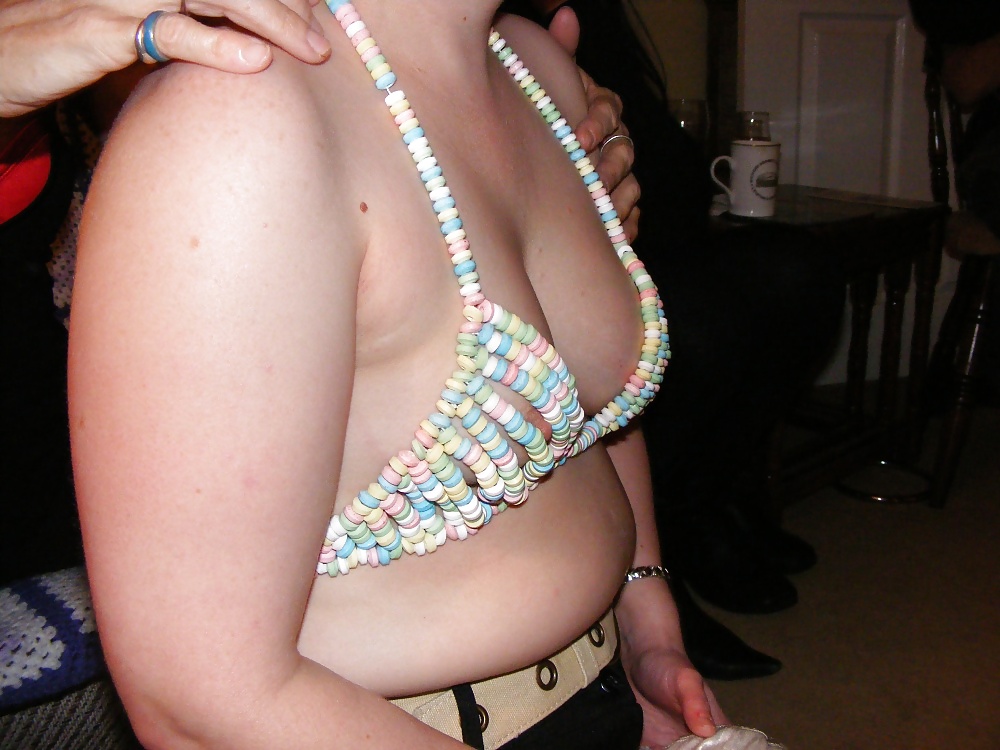 Fondling through a candy bra porn pictures