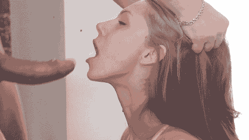 Girls getting a deepthroat load gifs — pic 15
