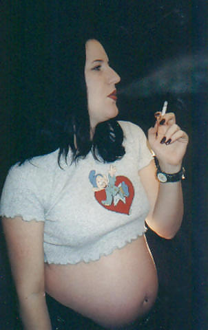 Pregnant  Smoking 3 porn pictures