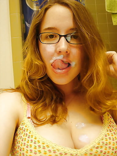 Girls With Glasses and Cum 5 - 20 Photos 