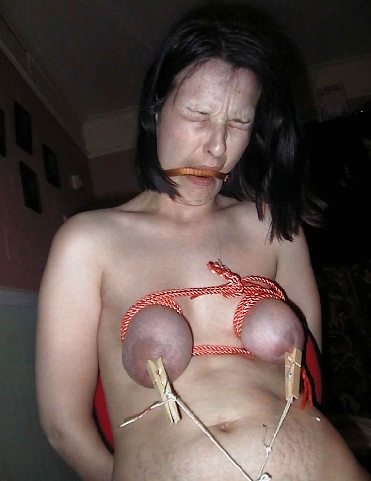 Bound Tied and Tortured Tits - BDSM Slaves porn pictures