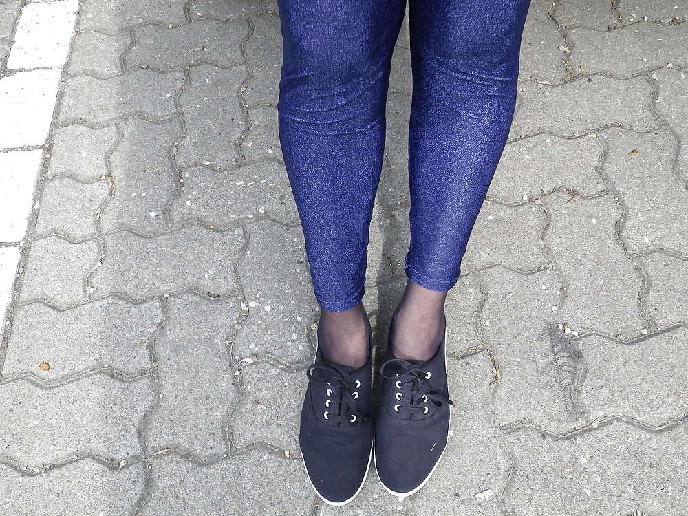 blaue Leggings - Tight Spandey Lycra porn pictures