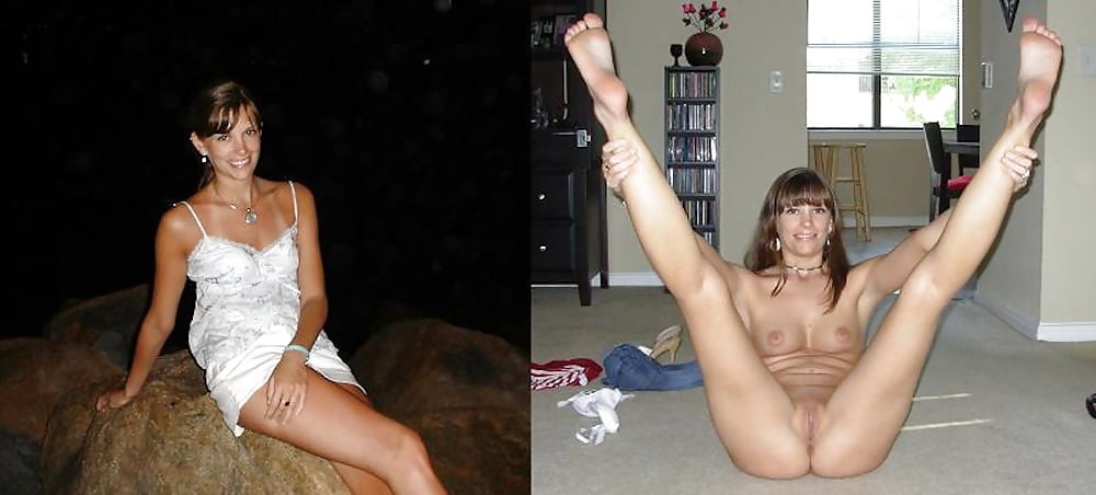 Your girlfriend before-after, dressed-undressed porn pictures