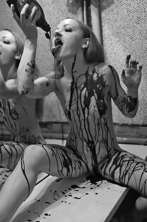 Girls covered in candies syrups and all sort of sweet things porn pictures