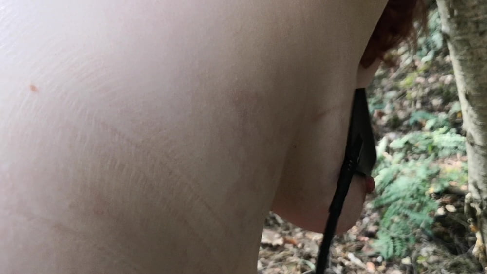 Naked Tits and Ass whipping in woods - 44 Photos 