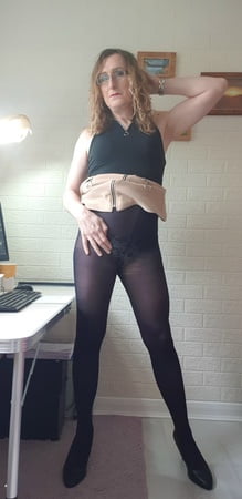 sexy black opaque tights         