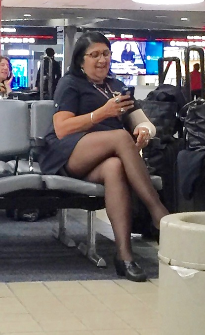 FLIGHT ATTENDANT CANDIDS - I (Stocking Tops) - ORIGINAL porn pictures