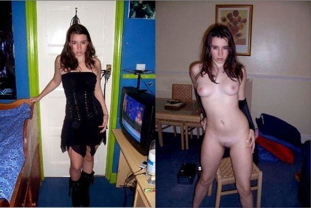 Clothed vs nude 7 - 9 Photos 