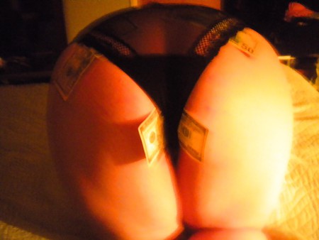 Money for sex stuffed in wife's panties.