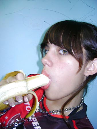 Argentina teen with a banana