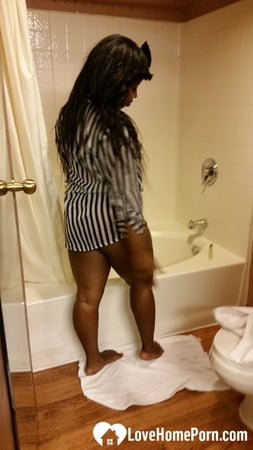 black honey gets recorded as she showers         