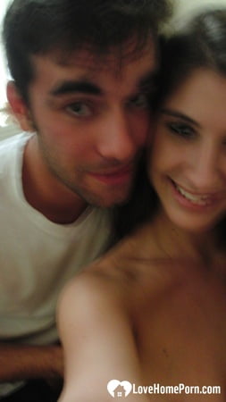 brunette cutie gets some cum over herself         