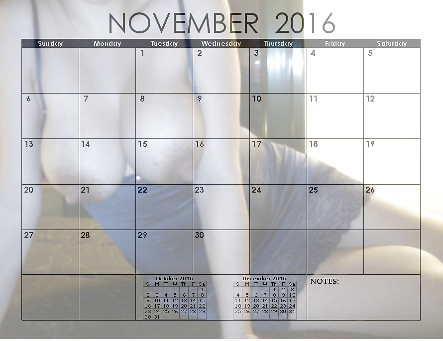 Elena's 2016 Monthly Pictorial Desktop Calendar porn pictures