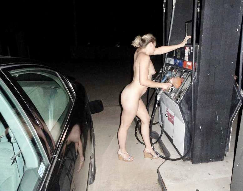 Woman Flashing Nude - Nude girls at gas stations. gas pump nude or flash .....