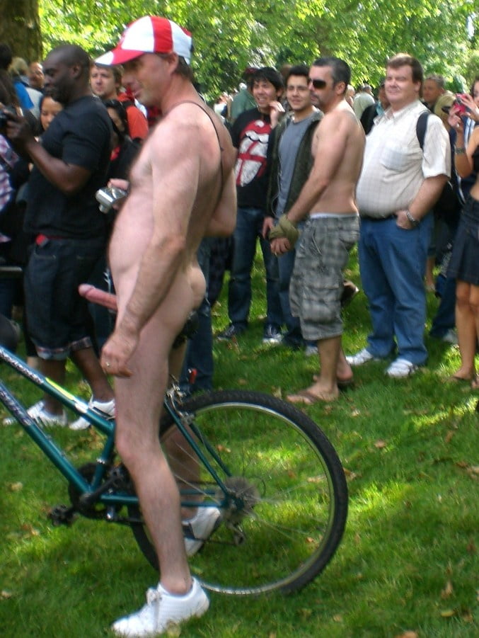 Erections at the World Naked Bike Ride.