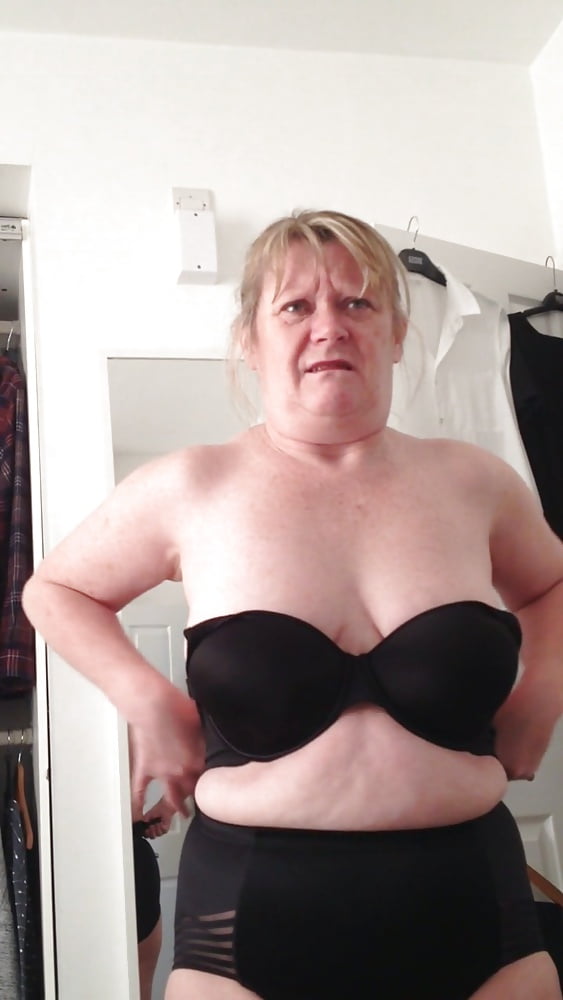 Sexy mature bbw angel, stripping out of bra and panties. porn pictures