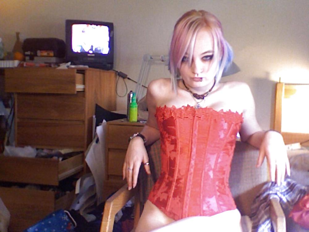 Stolen Pics - Busted Emo Slut Part 1 porn pictures