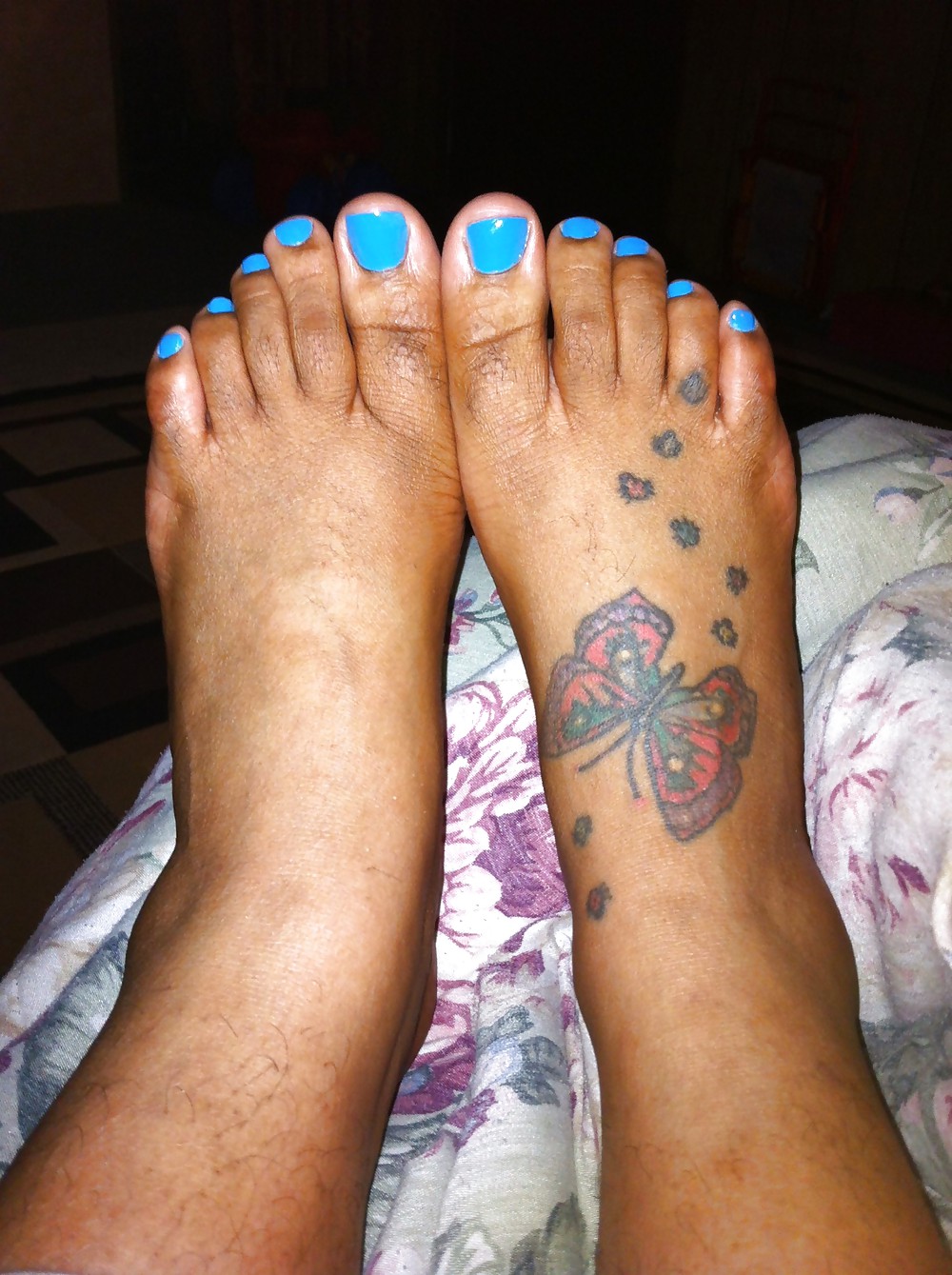 New Blue Painted Toes from a Freind porn pictures