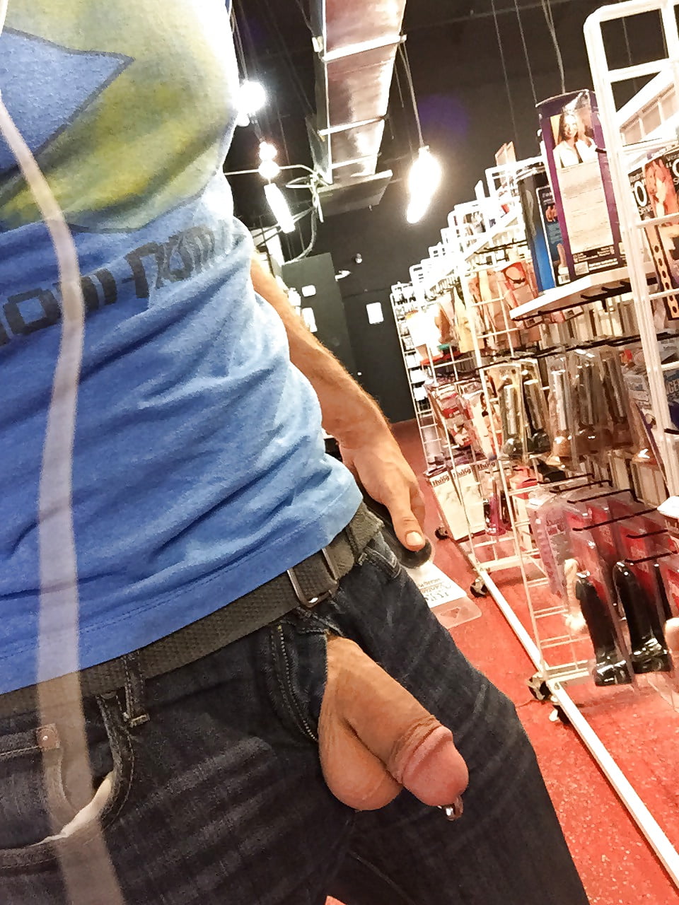 Dick out in store porn