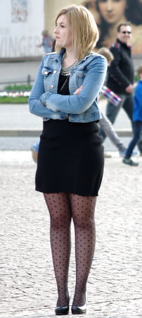 Candid Street Pantyhose -Tights #015