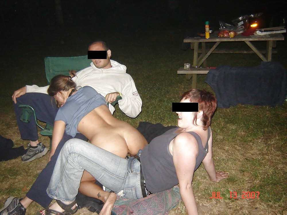 Foursome Camping- Strap On Wife porn pictures