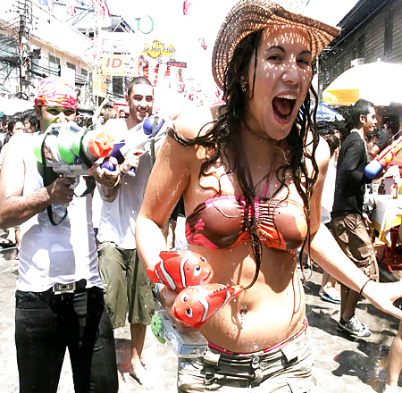 Amateur Self Shot Songkran Festival Thailand Funny Day porn pictures