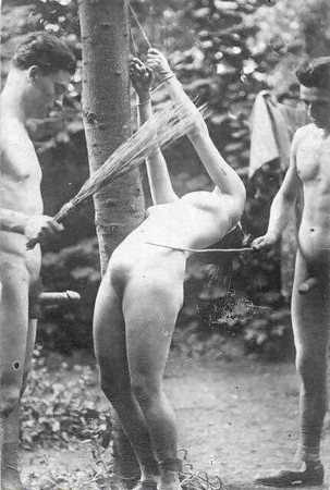 outdoor Women bondage in