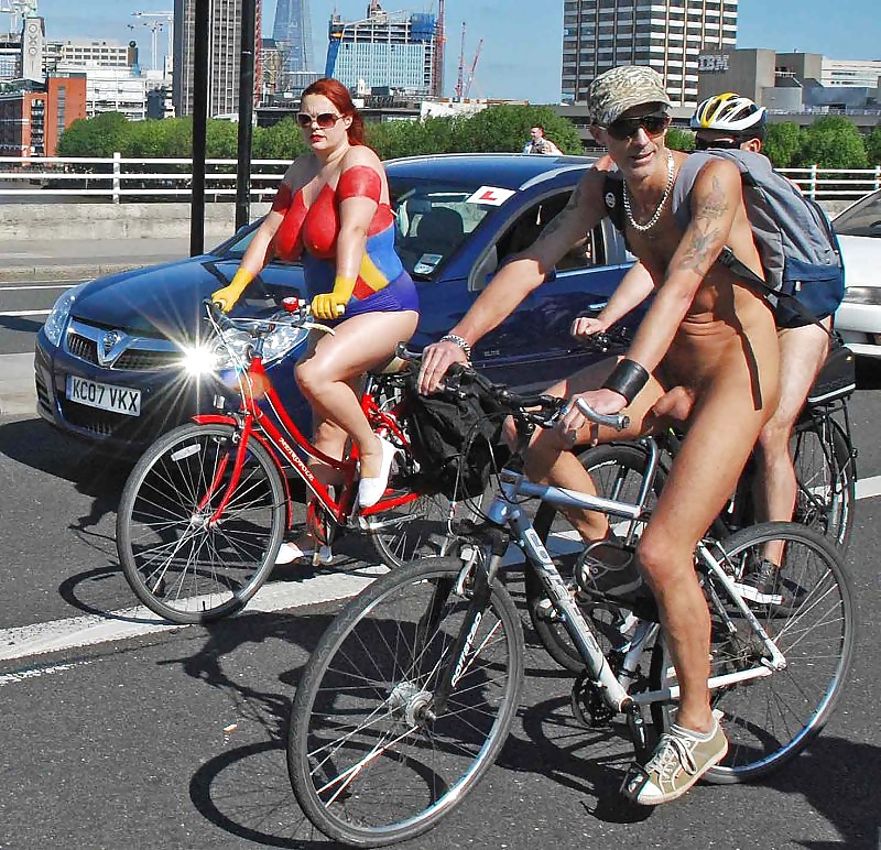 Naked bike ride cycling showing titis & pussies some cocks 2 porn pictures