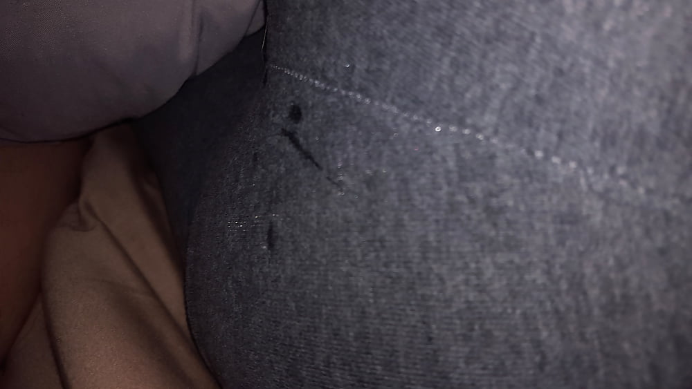 MILF needs more cum on her hot ass in yoga pants porn pictures