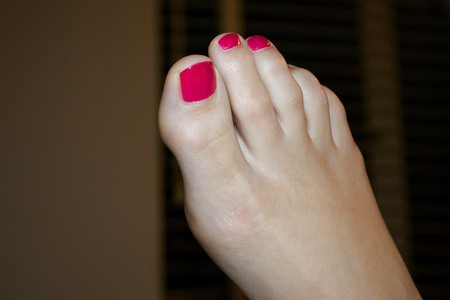 Jackie's Long Red Toes and Feet.