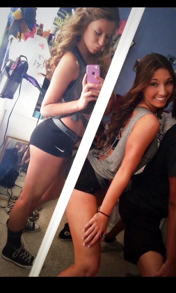 Amateur Twitter Girls Wearing Nike Pro spandex shorts porn pictures