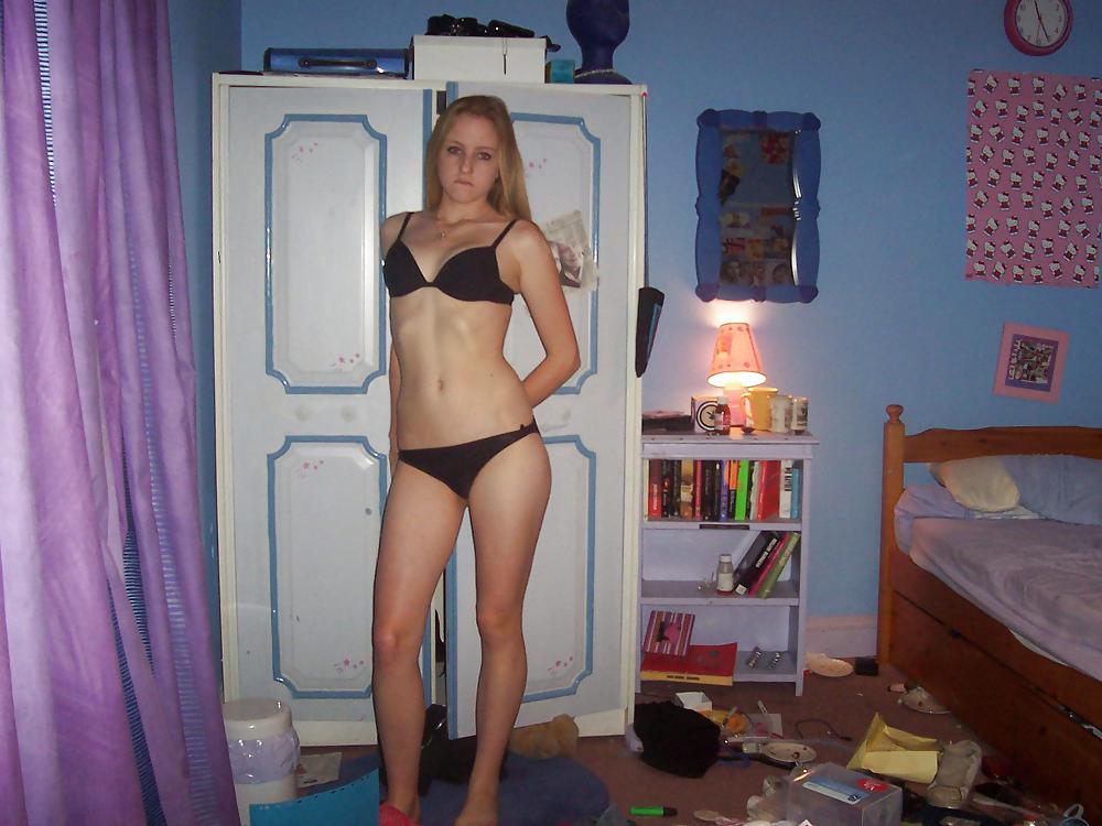 Amateur Teen Blonde in Bedroom porn pictures