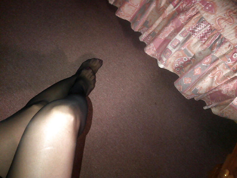 My GF Legs Feet & Black Stockings porn pictures