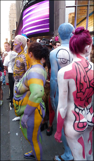 I  LOVE NEW YORK  PART 2 !!  Body Painting in Times Square porn pictures