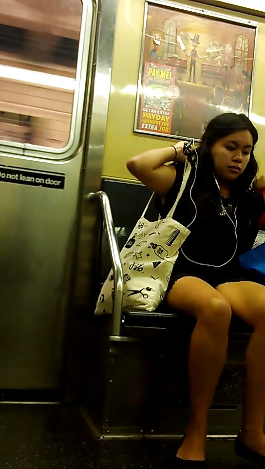 New York Subway Girls Asian Mini Skirt porn pictures