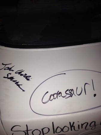 Some hot guy  wanted me to sign his car